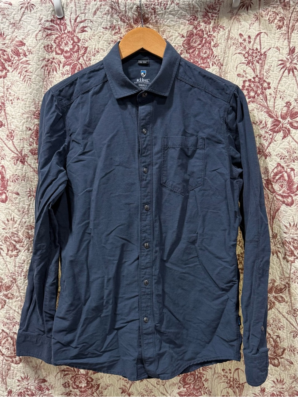KÜHL Small Blue Long Sleeve Button Up Outdoor Shirt